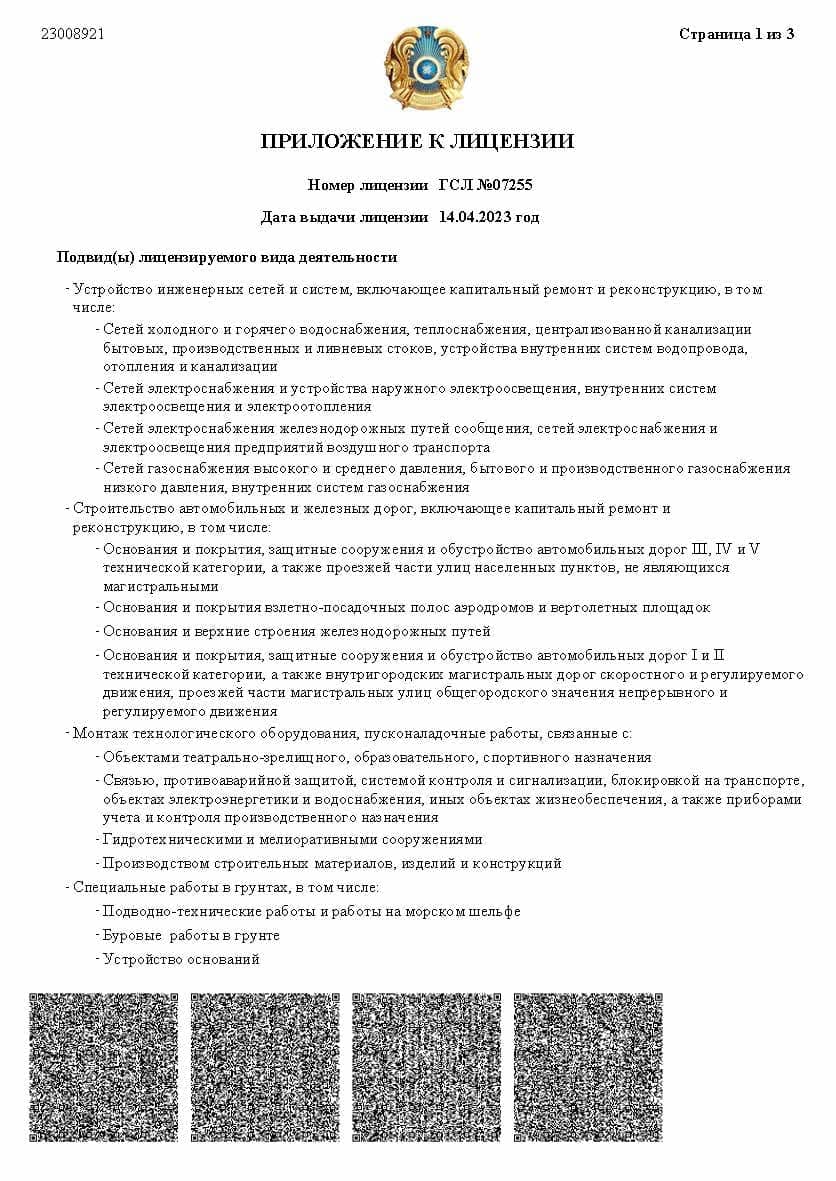 Aspan-development лицензии и благодарственные письма